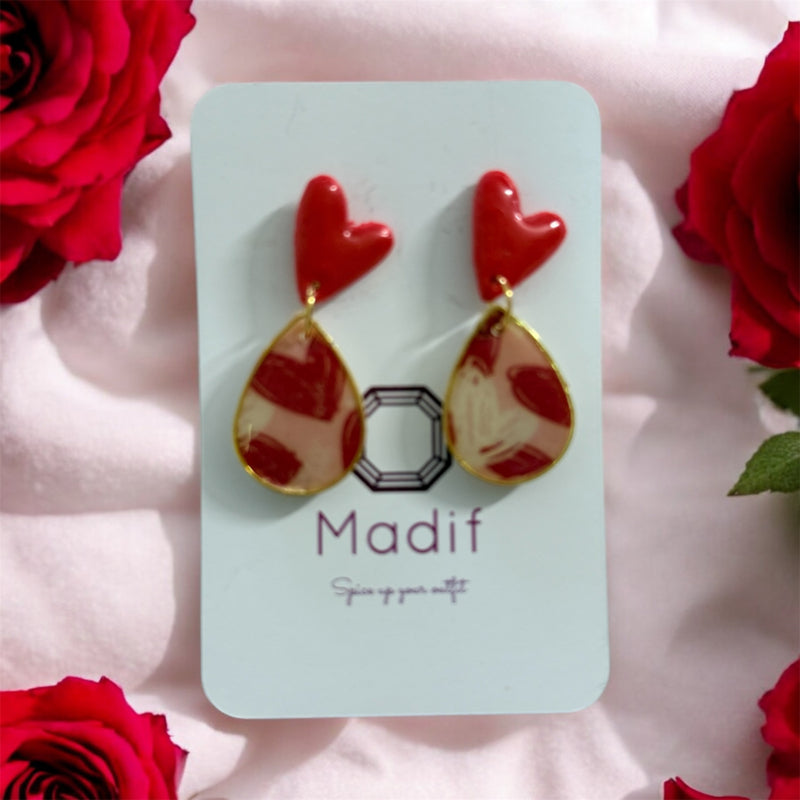 Heart drop Earrings