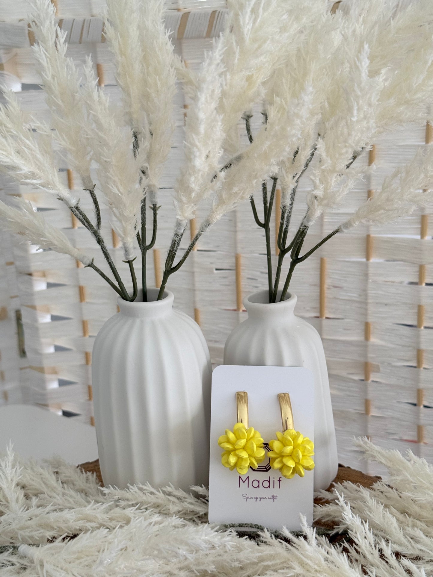 Golden Petal Glow Earrings