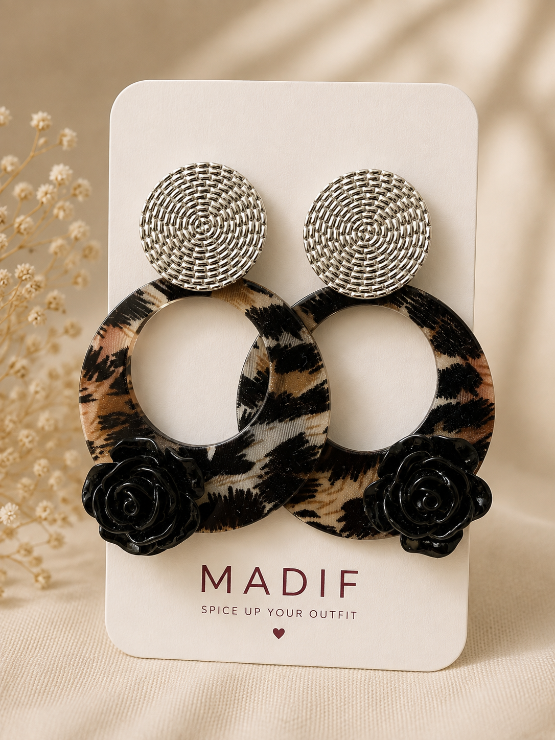 Wild Rose Hoops