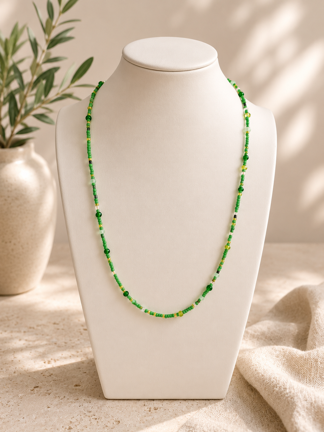 Emerald Whisper Layering Necklace