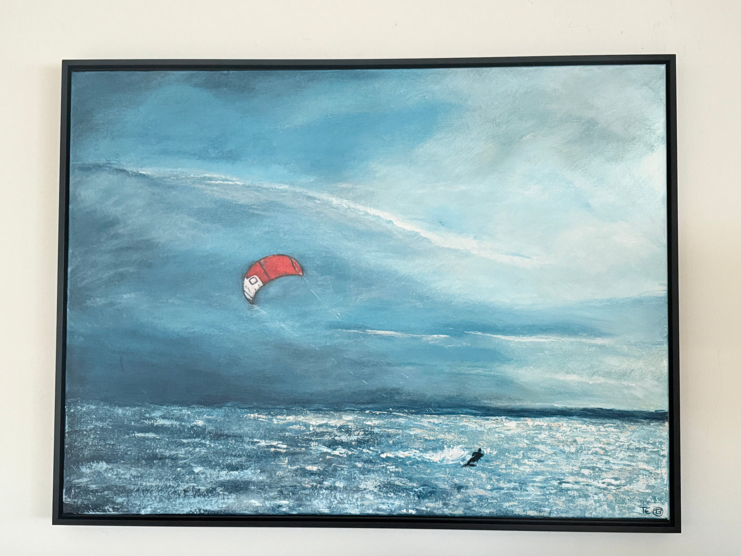 Her man, the kitesurfer