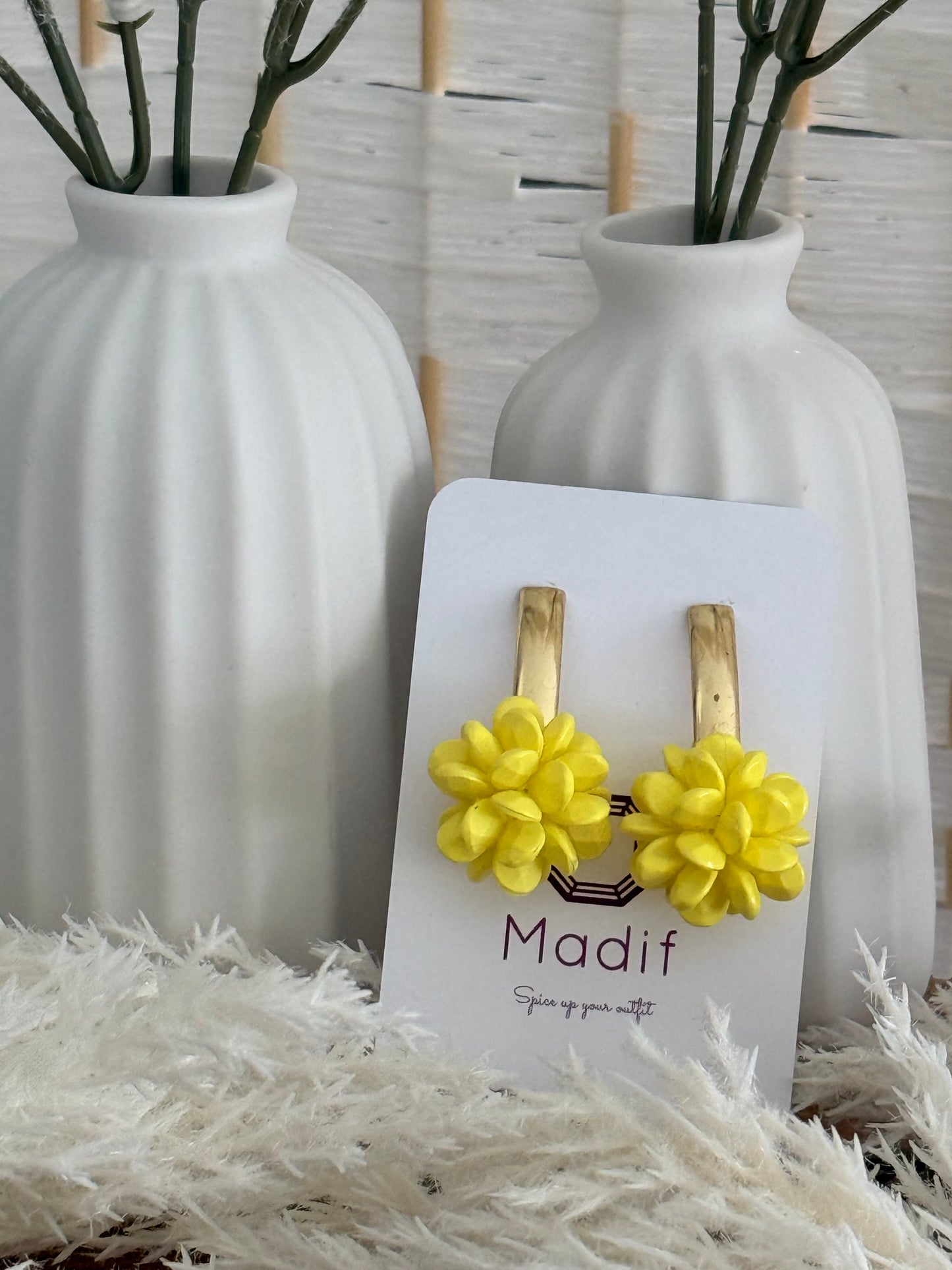 Golden Petal Glow Earrings