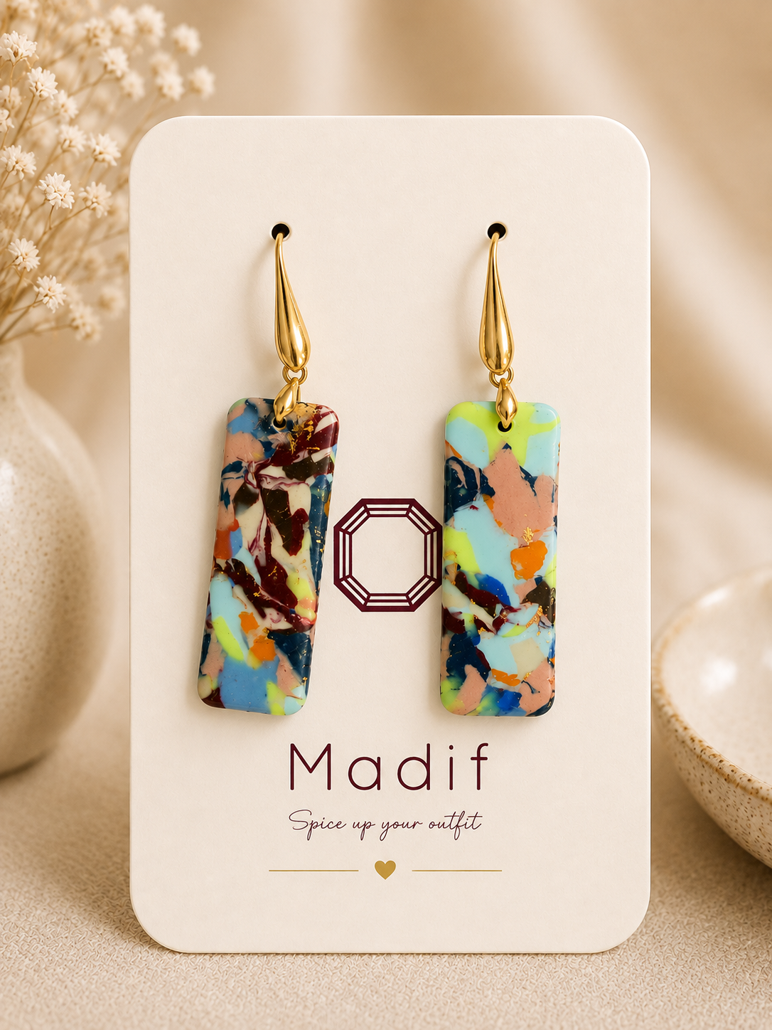Marbled Bloom Square