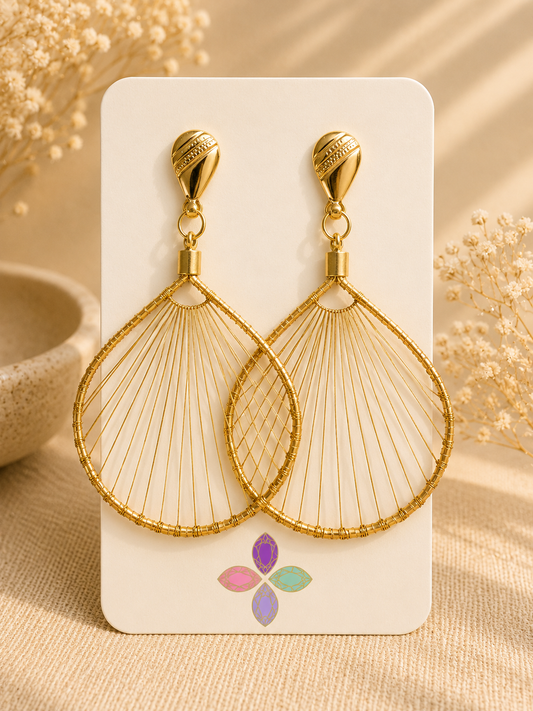 Golden Blossom Hoops L & XL